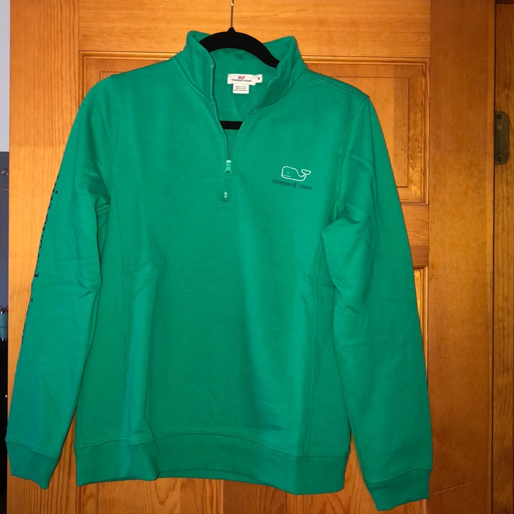 Vineyard Vines Green Quarter-Zip Pullover Sweatshirt